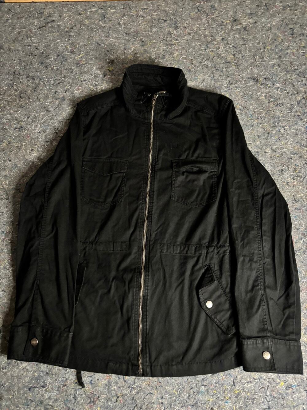 Sonoma Goods For Life Utility Jacket XL Black Cotton Blend Full Zip Field Jacket